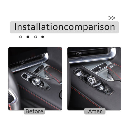 Real Carbon Fiber Interior Trim Cover For C8 Corvette Stingray Z51 Z06 Z07 20-25 100