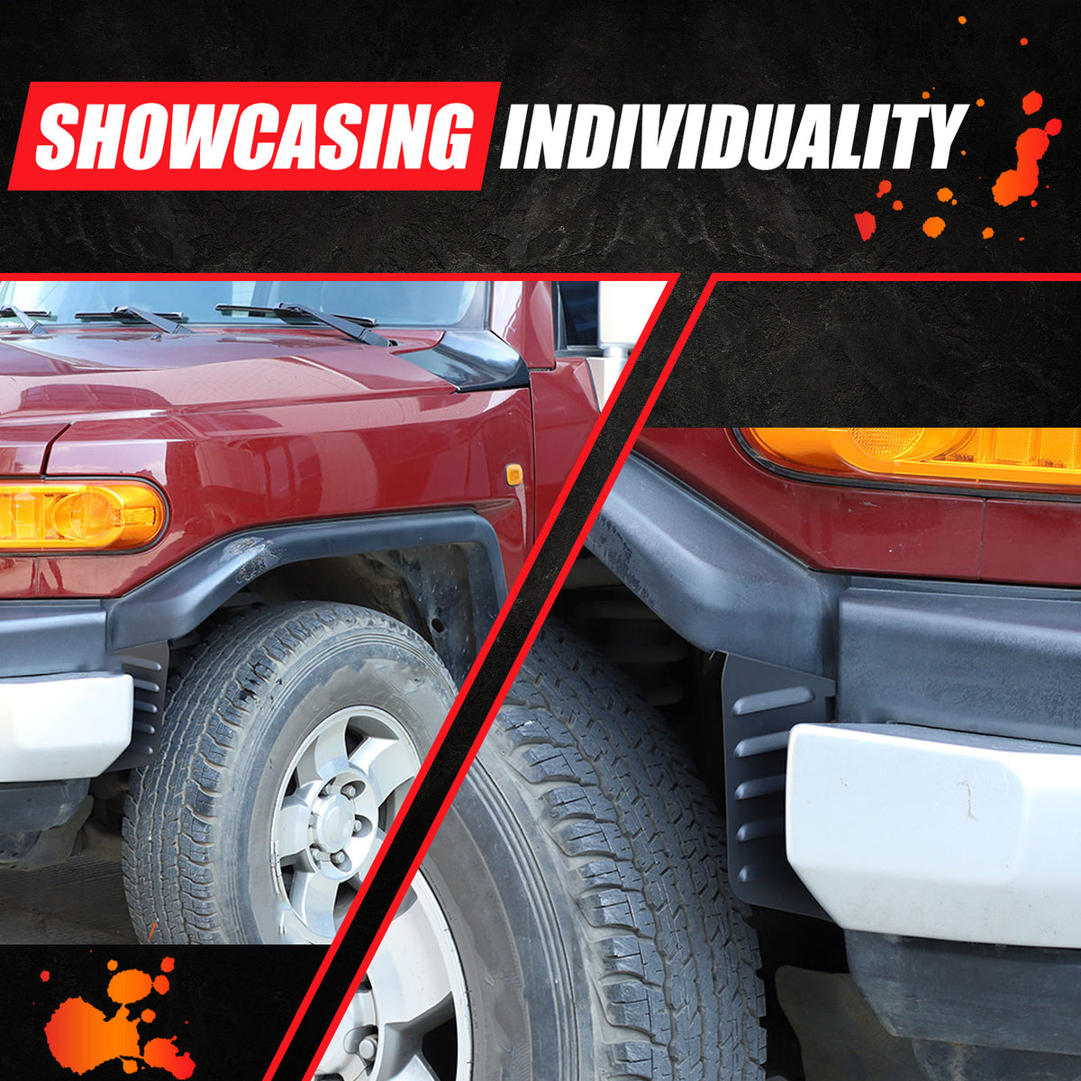 Black Alloy Mud Flaps Splash Guards Mudguard For Toyota FJ Cruiser 07-21 US 16