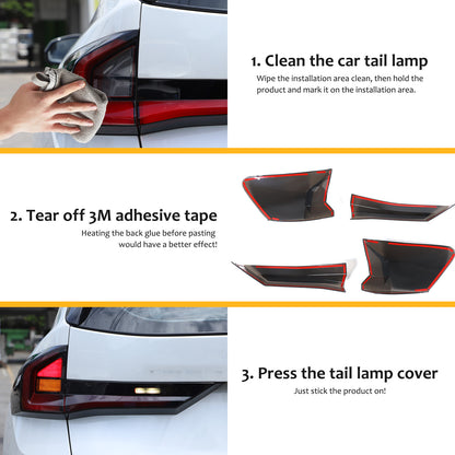 Smoked Black Rear Tail Light Guard Decor Cover Trim For BMW X1 iX1 U11 2023+ US 15