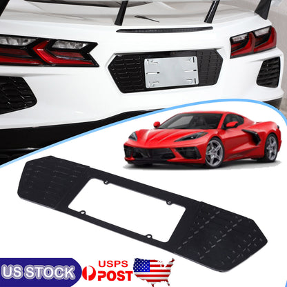 Alloy Rear License Plate Filler Trim Cover For Corvette C8 Stingray Z51 20+ 61