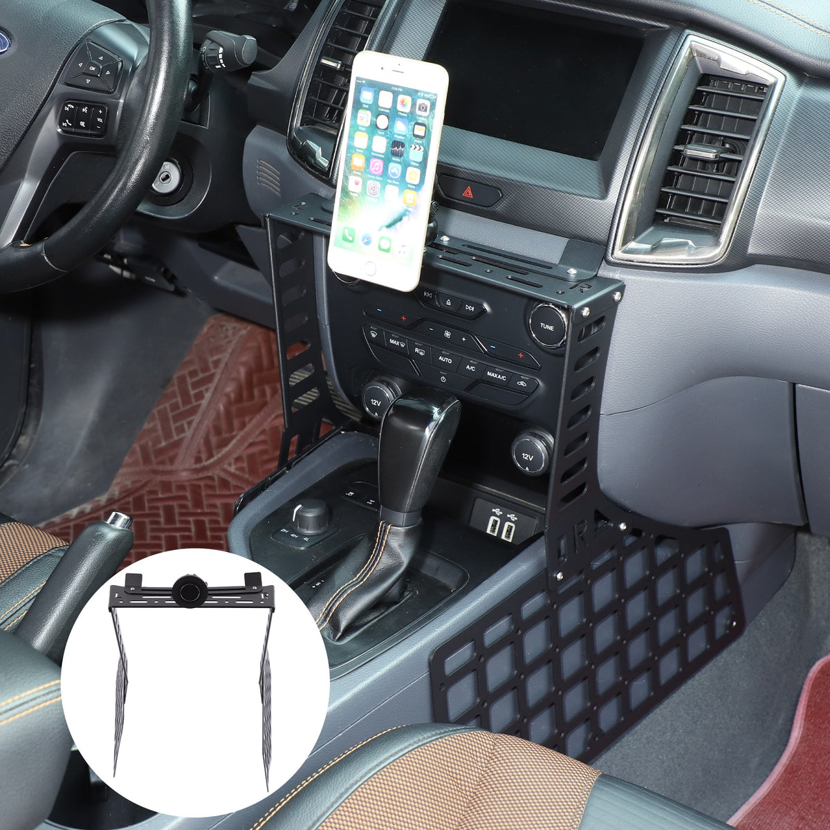 Magnetic Center Gear Shift Extension Platform Bracket For Ford Ranger T7 2015-22 5