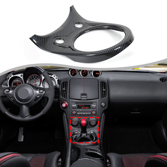 ABS Carbon Center Gear Shift Panel trim Cover For Nissan 370Z Z34 MT 09-20 US 1