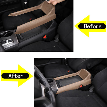 ABS Wood Grain Center Console Armrest Box Side Panel Trim for Honda Pilot 15-22 4