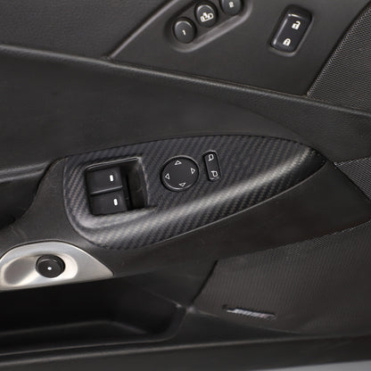 Matte Dry Real Carbon Fiber Center Console Trim Cover For Corvette C6 2005-13 78