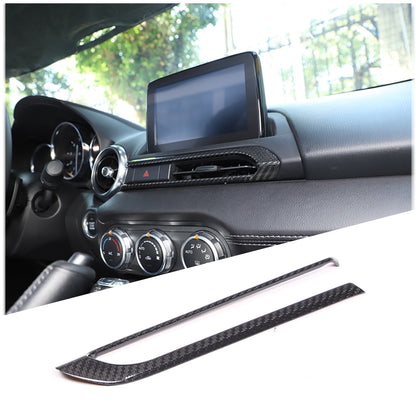 Real Carbon fiber Center Console air outlet frame Trim Cover For Mazda MX-5 16+ 18