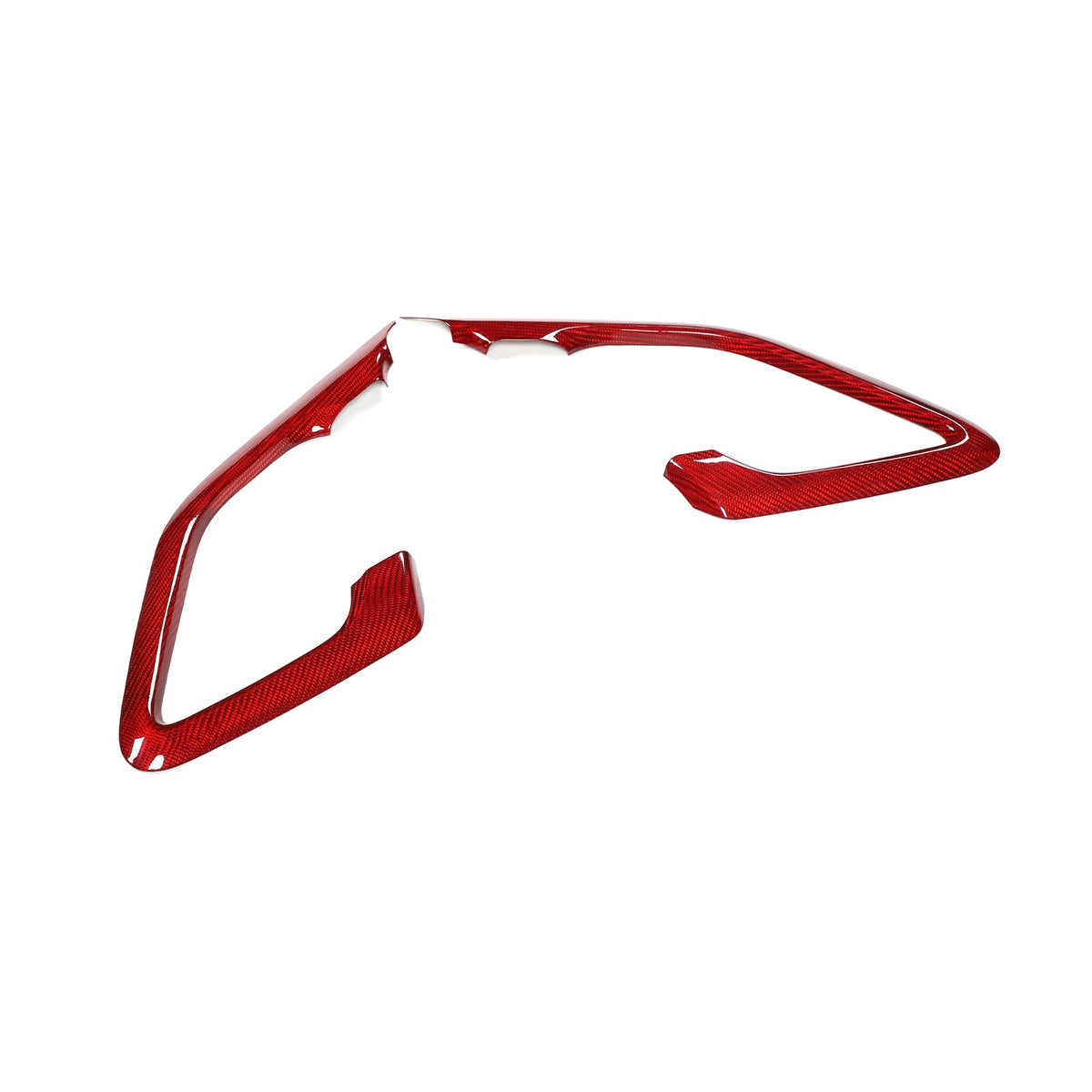 Red Real Carbon Fiber Inner Door Handle Trim Red For Nissan GT‑R R35 2008‑2016 6