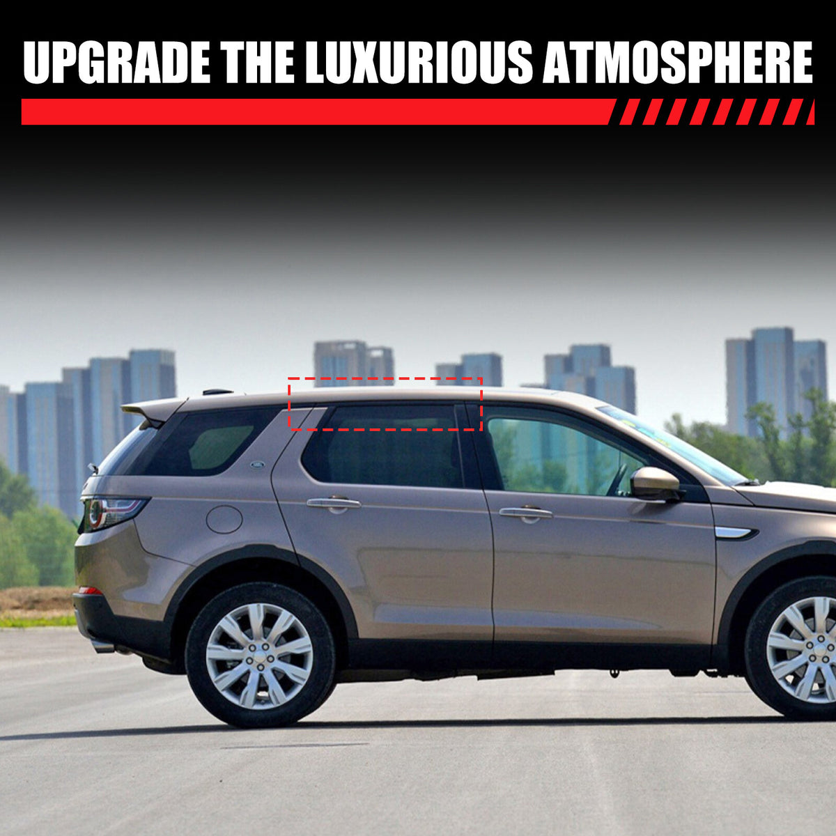 Rear Door Window Louver Air Vent Panel Trim Cover For LR Discovery Sport 2015-25 17
