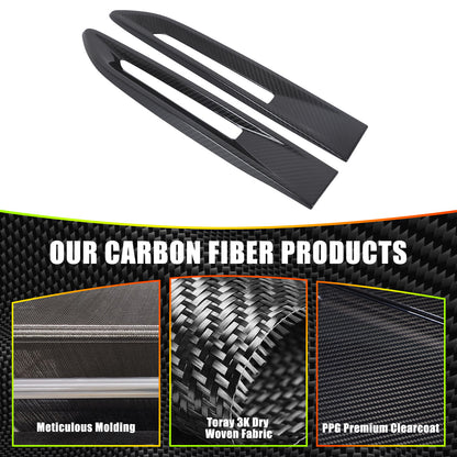 Real Carbon Fiber Side Air Vent Fender Trim For Jaguar F-pace XE XF X761 2016-20 14