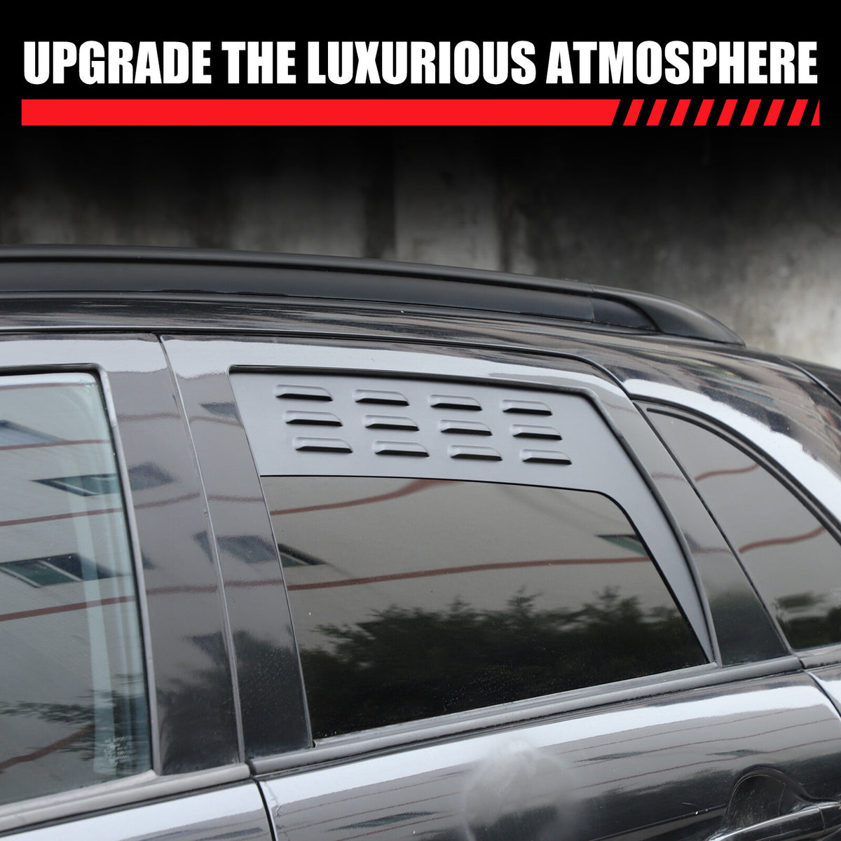 Alloy Rear Window Louver Shutter Cover Trim For Mitsubishi Outlander Sport 11-18 11