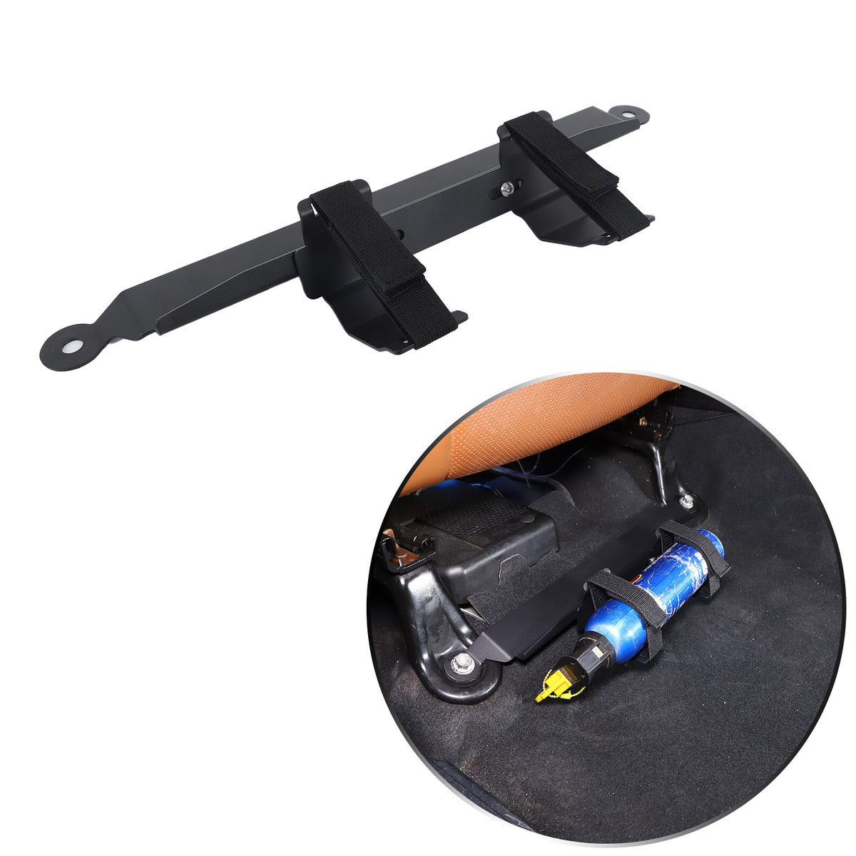 Black Aluminum Passenger Seat Fire Extinguisher Bracket For Toyota Tundra 07-21 4
