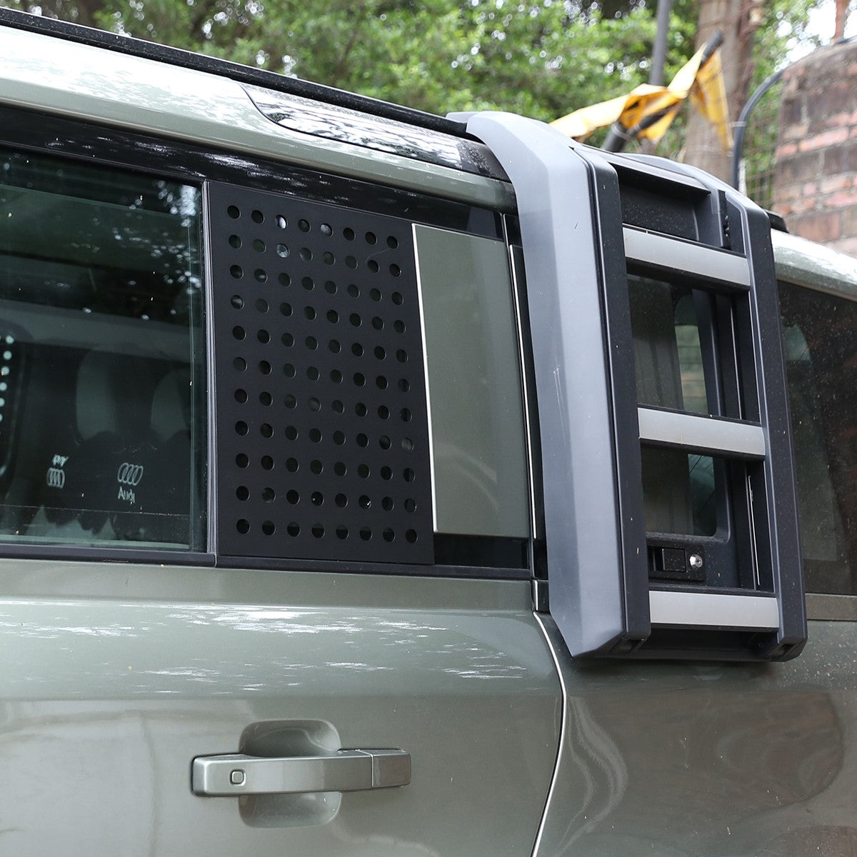 Black Aluminum Side Window Panel Trim For LR Defender L663 110 2020-2023 US 4