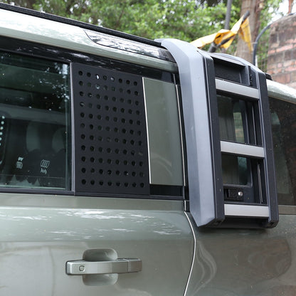 Black Aluminum Side Window Panel Trim For LR Defender L663 110 2020-2023 US 4