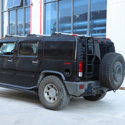 Alloy Rear Roof Climbing Ladder Rack Window Molle Panel For Hummer H2 2003-09 10