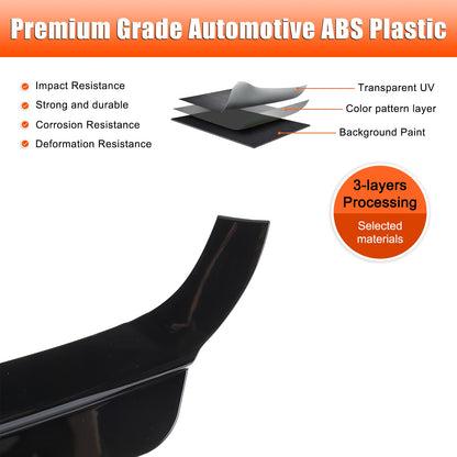 Glossy Piano Black Rear Spoiler Wing Cover Trim Frame For Corvette C8 2020-2026 6