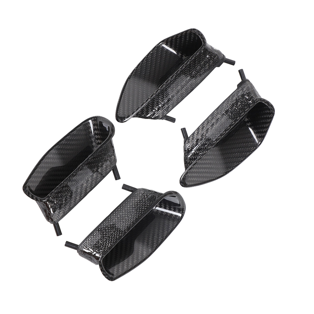 Real Dry Carbon Fiber Side Air Outlet Fender Trim For Corvette C6 ZR1 2009-2013 16