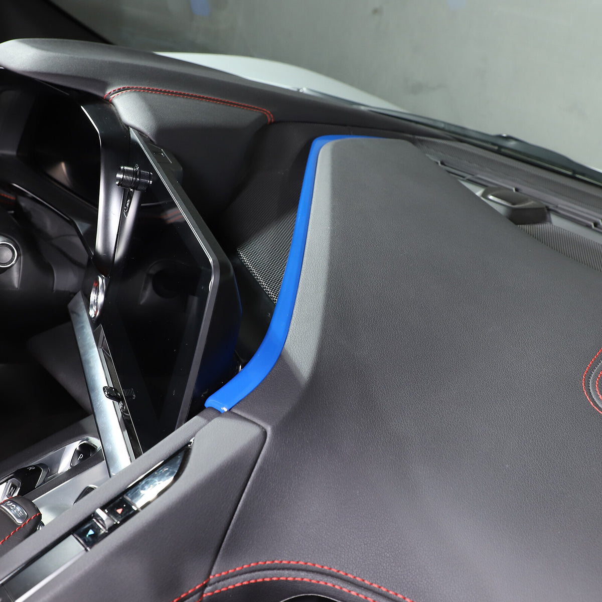 Blue ABS Center Console Dashboard Side Instrument Trim For Corvette C8 2020-2025 14