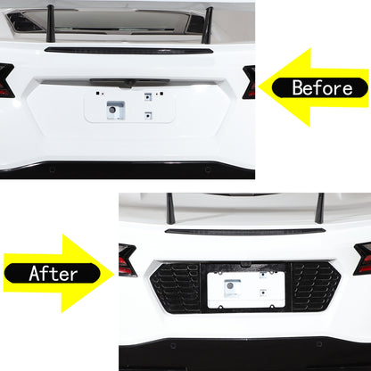 Aluminum Alloy Exterior Hood Engine License Plate Trim For Corvette C8 2020+ US - Variants 16-20 54