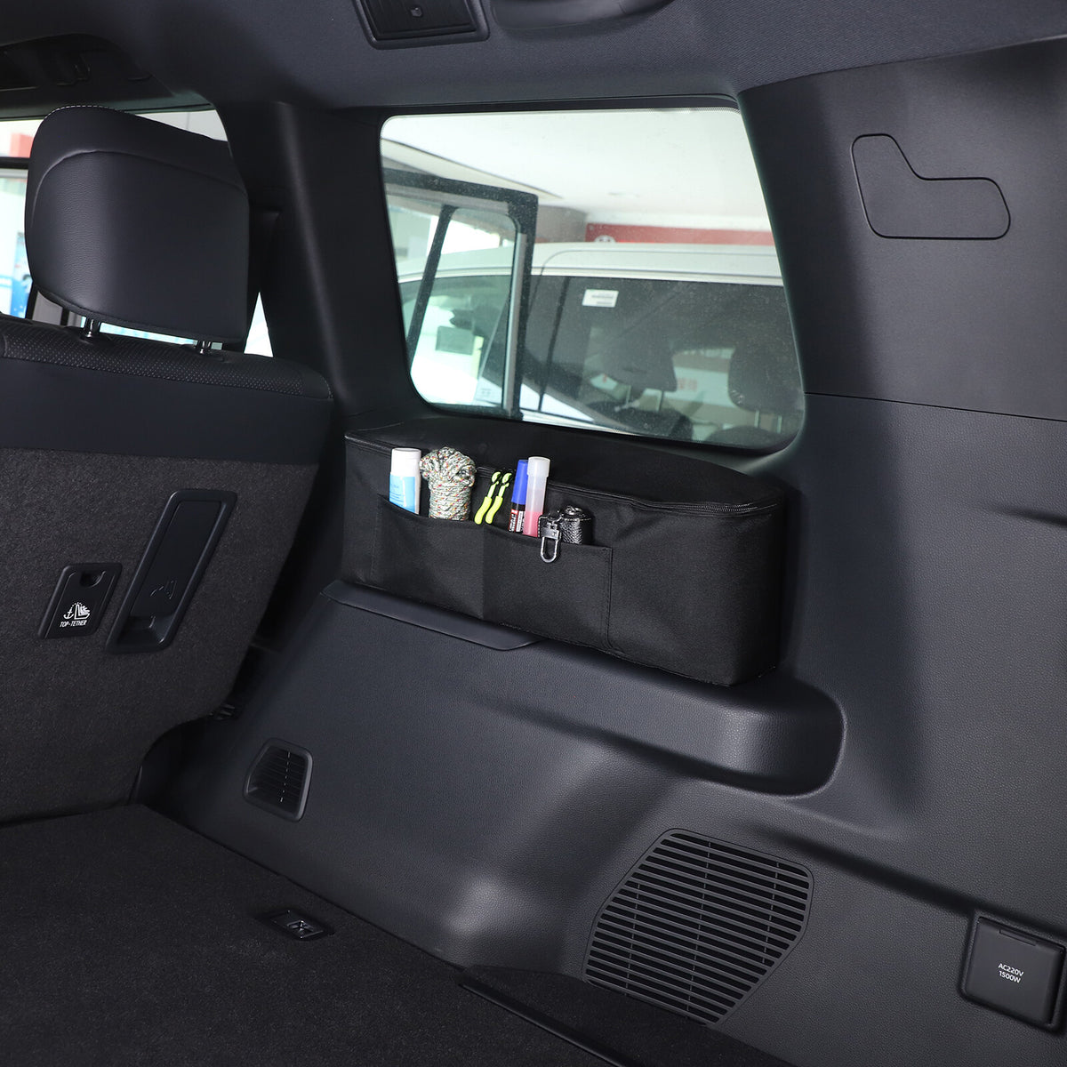 Rear Trunk Organizer R&L Side Storage Bag Tray For Toyota Land Cruiser LC250 24+ 15