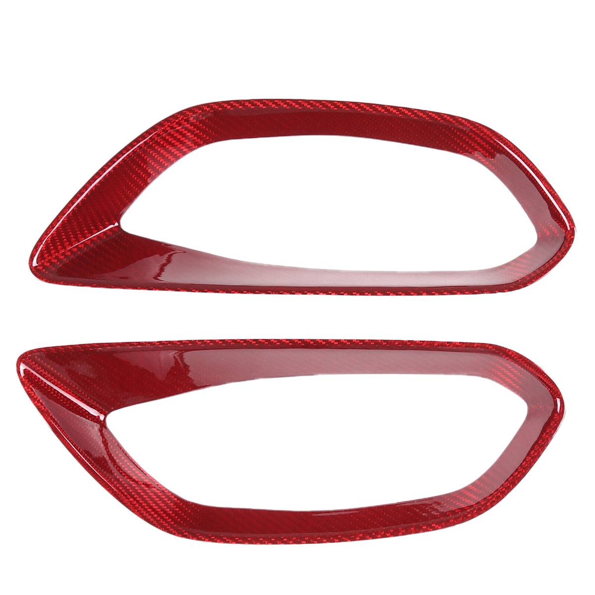 Red Carbon Fiber Seat Adjustment Button Trim Cover For Corvette C8 2020-26 14