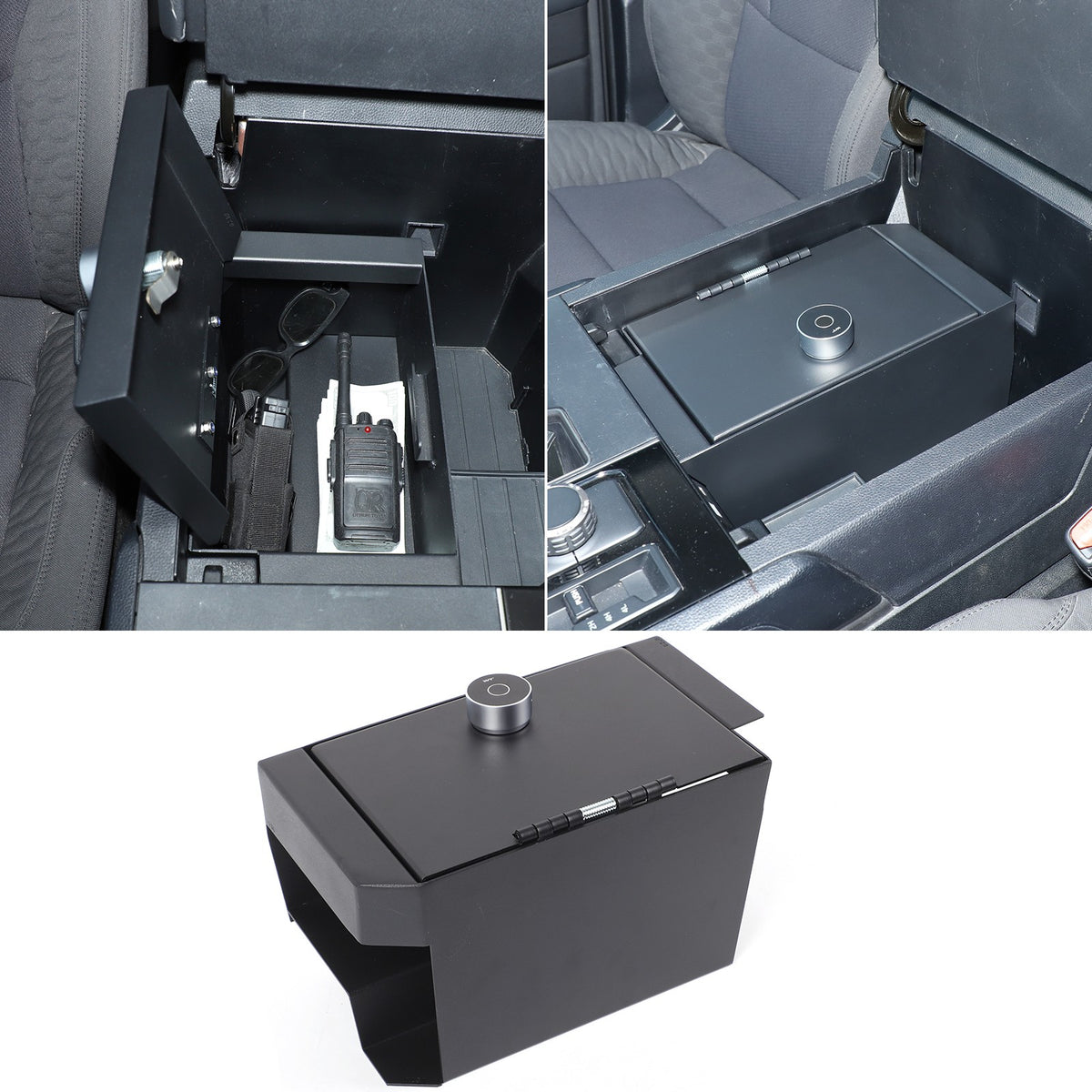 Electronic Fingerprint Lock Center Console Safe Box For Toyota Tundra 2022+ US 5