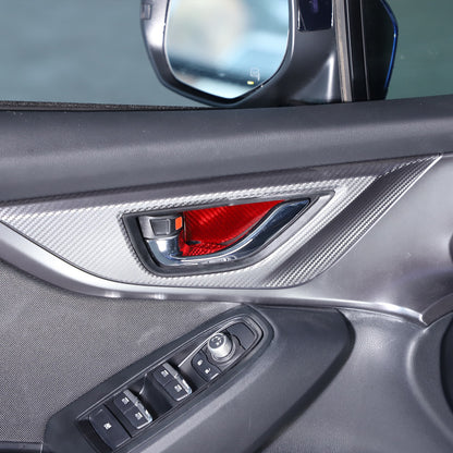 Red Real Carbon Fiber Inner Door Bowl Trim Cover For Subaru WRX VB 2022+ 11