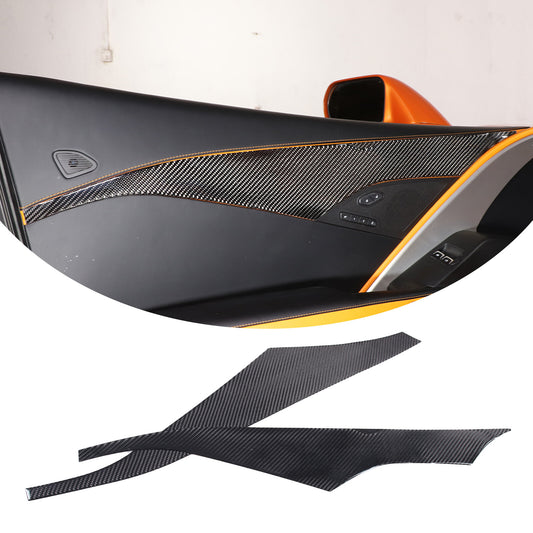 Carbon Fiber Interior door panel Cover Trim Sticker Fit For Corvette C7 2014-19 1