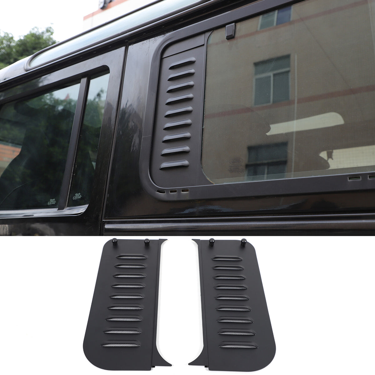 Rear Window Glass Louver Air Vent Panel Trim For LR Defender 110 L316 04-18 9