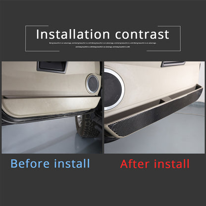 Carbon fiber Door Bottom Anti-Kick Trim Sticker For Hummer H2 2003-09 9