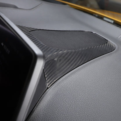 Real Carbon Fiber Dashboard Speaker Frame Cover For Toyota Supra A90 2019-2024 6