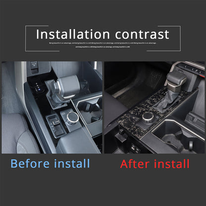 Forged Carbon Fiber Center Console Gear Shift Panel trim for Toyota Tundra 22-26 2