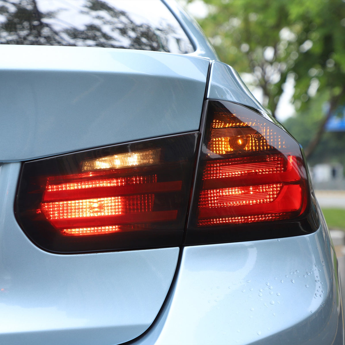 Smoked Black Rear Tail Light Cover Trim For BMW 3 Series F30 F35 /BMW M3 F80 14
