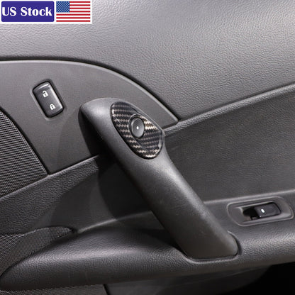 Carbon Fiber ABS Door Window Lift Button Trim Frame Set For Corvette C6 05-13 US 14