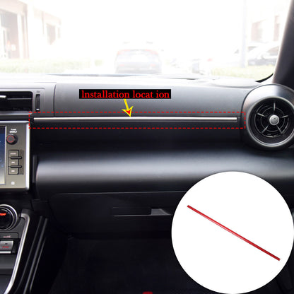 Red Real Carbon Fiber Interior Center Console Trim Set Kit For Subaru BRZ 22+ 136