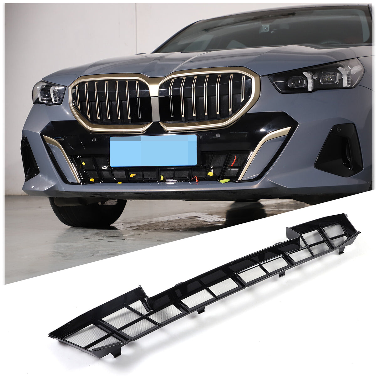 ABS Front grille air intake Protective Trim M-Sport For BMW 5 Series G60 i5 24+ 4