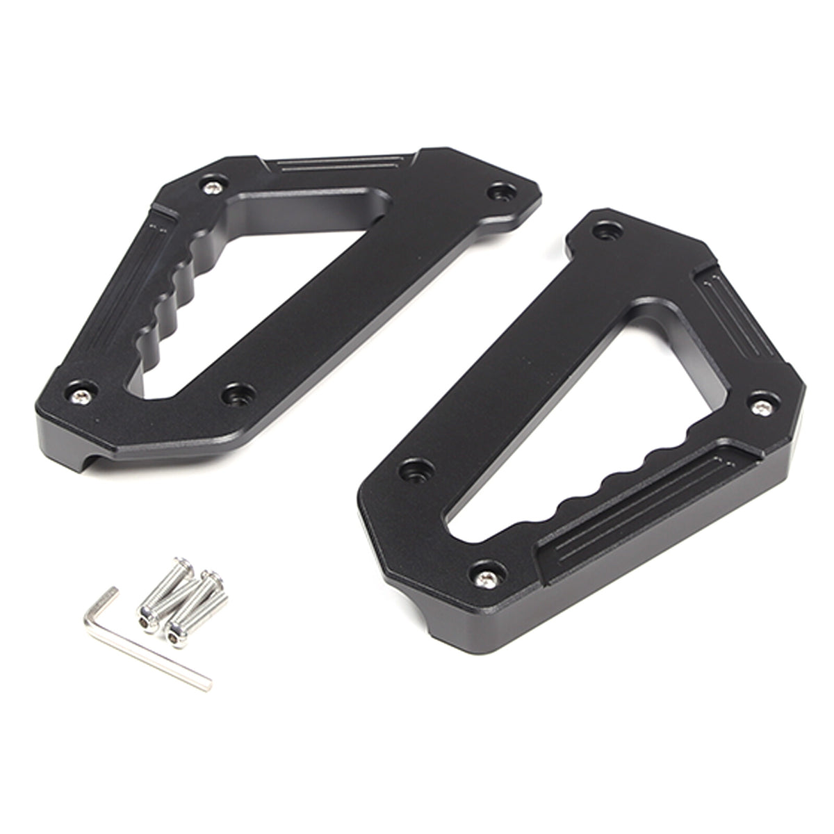Black Alloy Door Pull Handle Armrest Panel Cover trim For LR Defender 2020-24 7