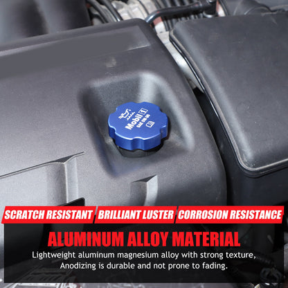 5pcs Alloy Blue Engine Cabin Fluid Cover Decorate Caps For Corvette C6 2005-2013 6