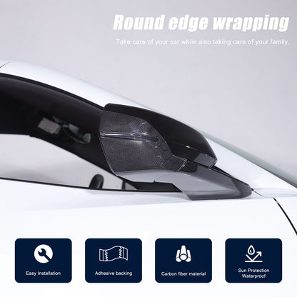 Honeycomb Carbon Fiber Rearview Mirror Base Cover Trim For Corvette C8 2020-2026 21