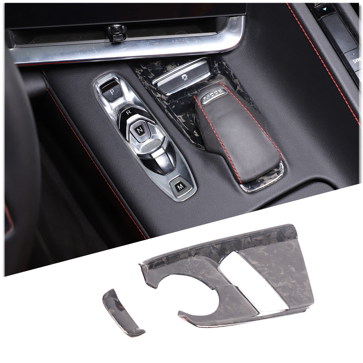 11PCS Forged Real Carbon fiber Car interior Kit Cover Trim Set For Corvette C8 3