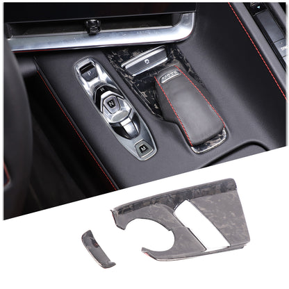11PCS Forged Real Carbon fiber Car interior Kit Cover Trim Set For Corvette C8 3