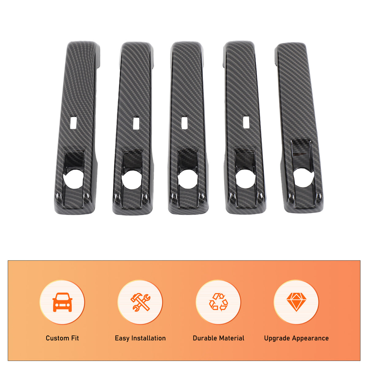 Carbon Fiber ABS Exterior Front Bumper Door Trim For Benz G-Class W465 2025+ 13