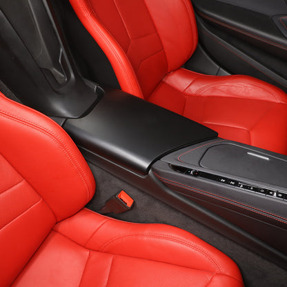 Matt Black ABS Center Console Armrest Box Cover For Corvette C8 2020-2026 7