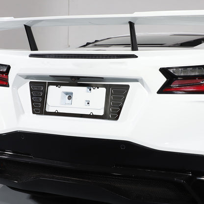 Aluminum Alloy Exterior Hood Engine License Plate Trim For Corvette C8 2020+ US - Variants 11-15 100