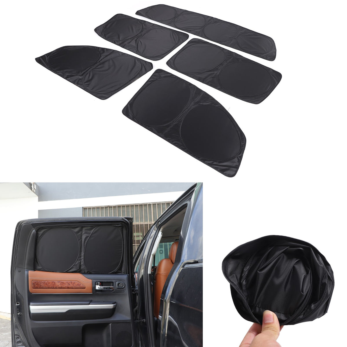 Memory Car Full Window Sunshade Cover Shades Sun Visor For Toyota Tundra 2007-21 11