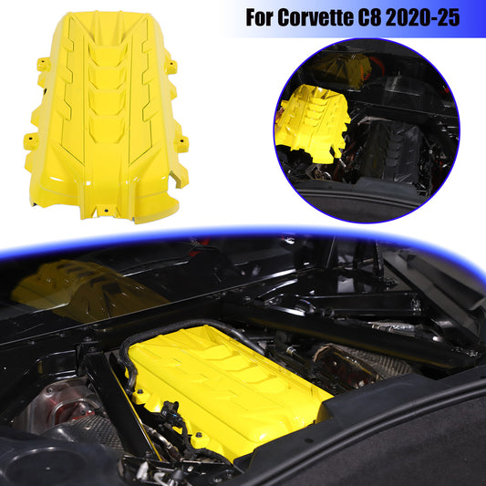 Yellow Replacement Engine hood panel Trim Cover For Corvette C8 2020-26 1
