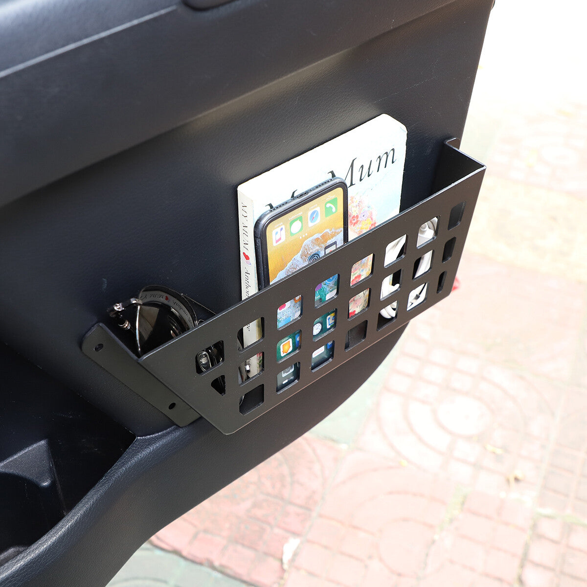 Aluminum Front Door Storage Box Organizer For Toyota Tacoma 2016-23 US 12