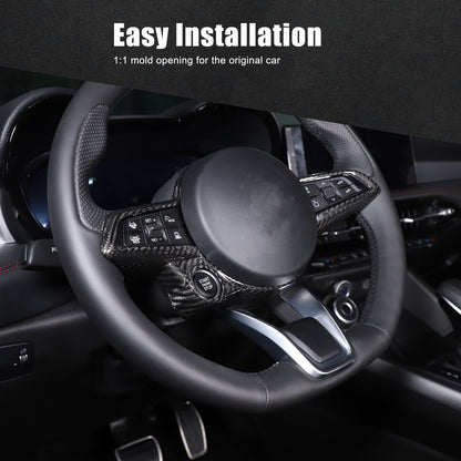 Real Carbon Fiber Steering Wheel Cover Trim Set for Alfa Romeo Tonale 23-24 15