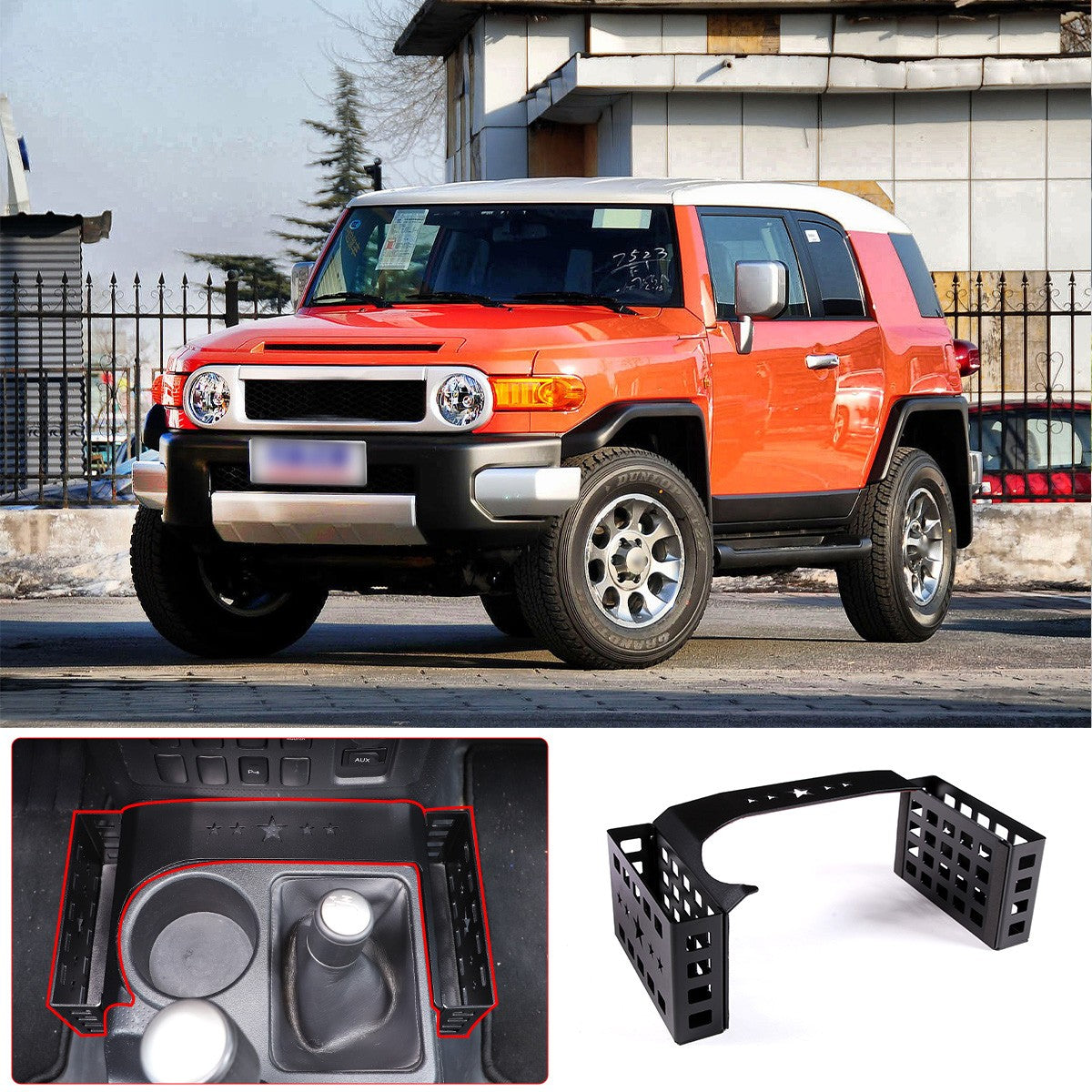 Star Pattern Alloy Gear Side Storage Basket Box For Toyota FJ Cruiser 2007-21 US 22