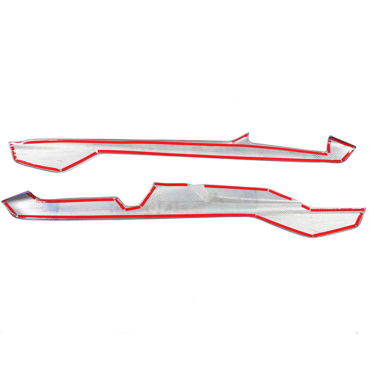 Blue Real Carbon Fiber Lower Armrest Box Panel Trim For Corvette C8 2020+ 18