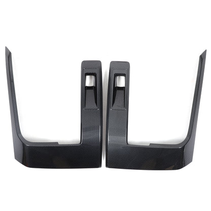 ABS Carbon Fiber Headlight Eyebrow Eyelid Cover Trim For Mitsubishi L200 2024-25 8