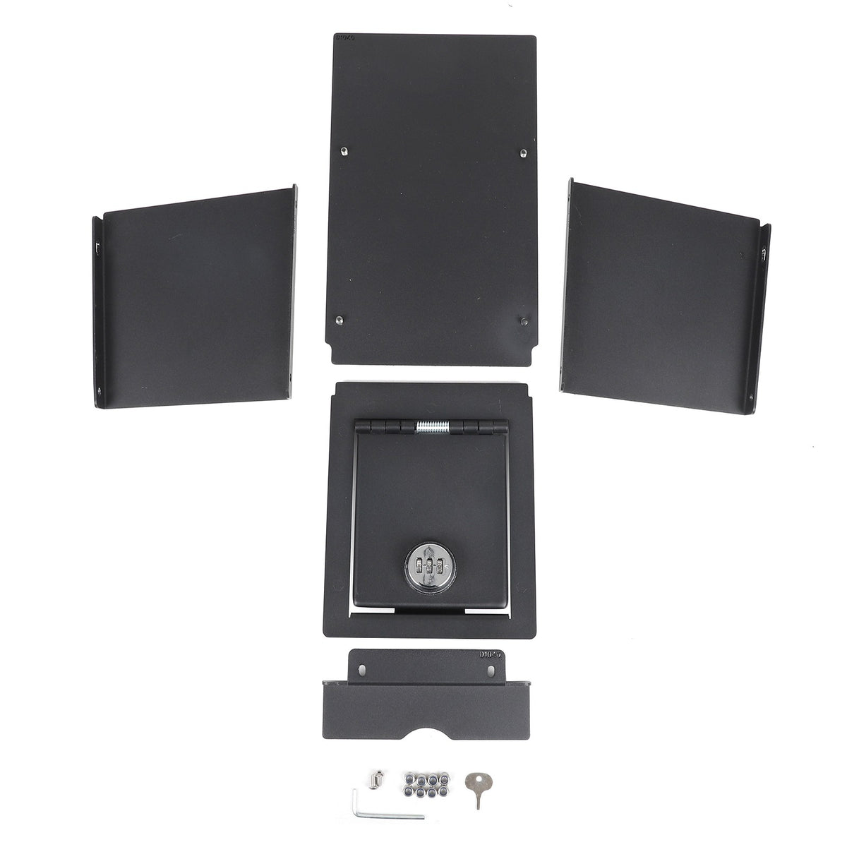 Steel Center Console Safe GUN Storage Lock Box W/ Tray For Hummer H3 2005-2009 10